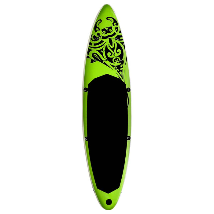 Inflatable Stand Up Paddleboard Set 320x76x15 cm Green