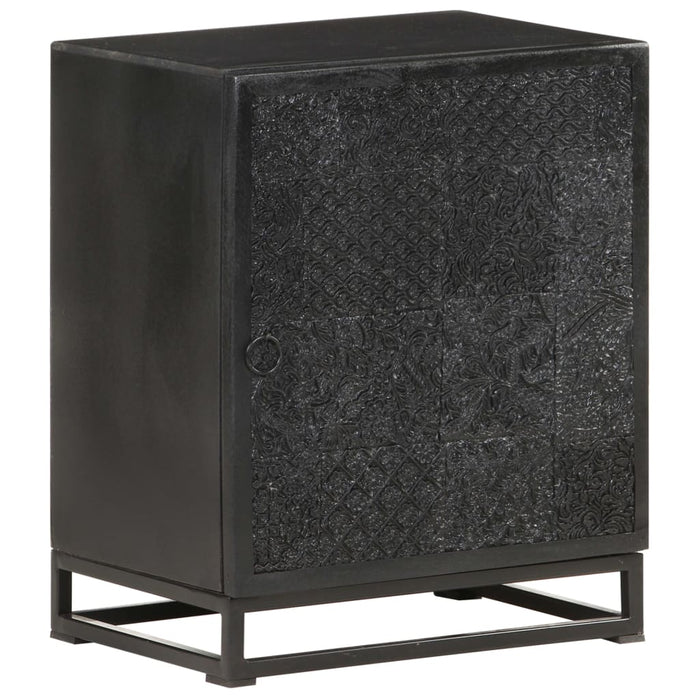 Bedside Cabinet Black 40x30x50 cm Solid Acacia and Mango Wood