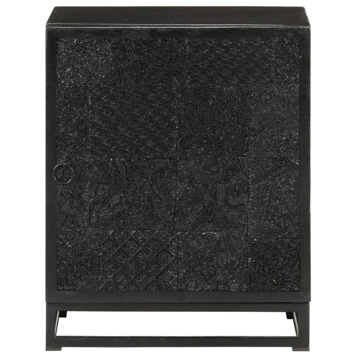 Bedside Cabinet Black 40x30x50 cm Solid Acacia and Mango Wood