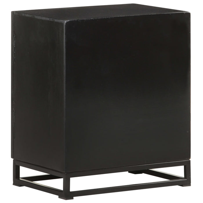 Bedside Cabinet Black 40x30x50 cm Solid Acacia and Mango Wood