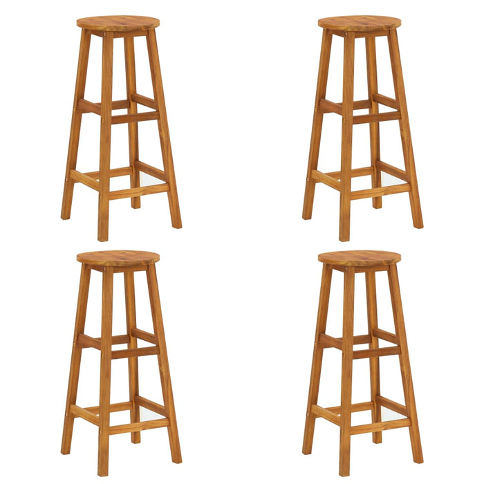 Bar Stools 4 pcs Solid Acacia Wood