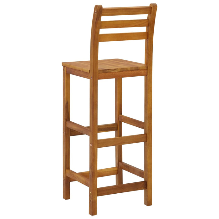 Bar Stools 4 pcs Solid Acacia Wood