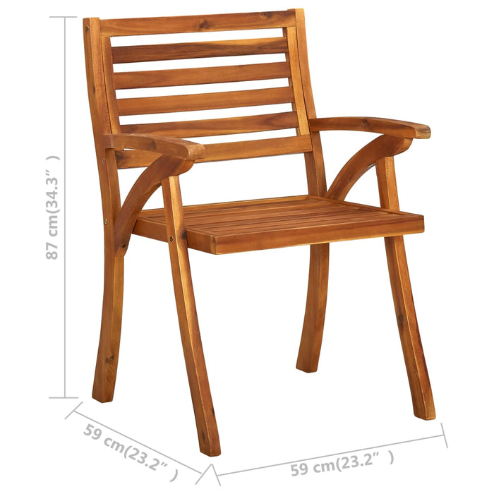 Garden Chairs 2 pcs Solid Acacia Wood