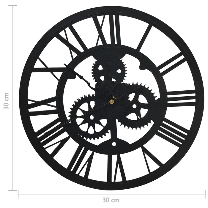 Wall Clock Black 30 cm Acrylic