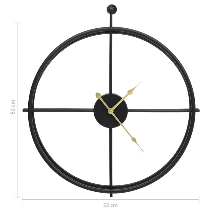 Wall Clock Black 52 cm Iron