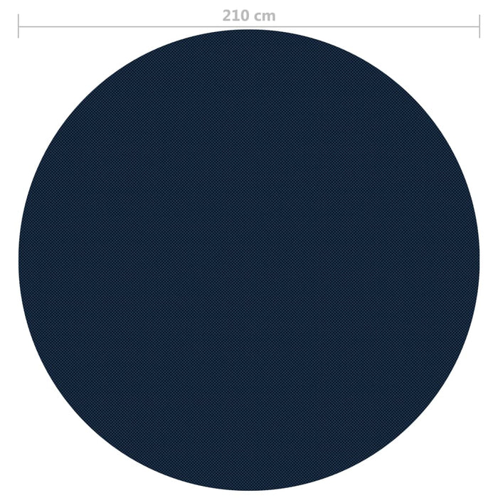 Floating PE Solar Pool Film 210 cm Black and Blue