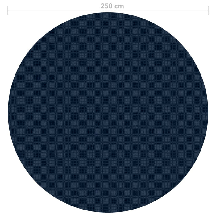 Floating PE Solar Pool Film 250 cm Black and Blue