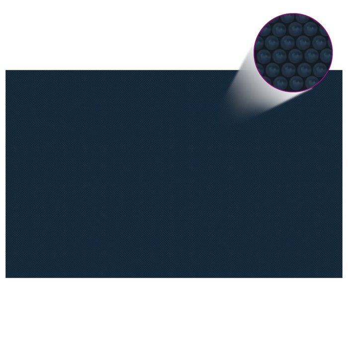 Floating PE Solar Pool Film 260x160 cm Black and Blue