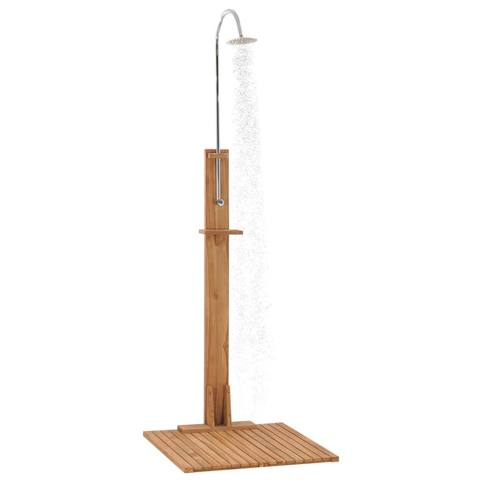 Garden Shower 75x75x210 cm Solid Teak Wood