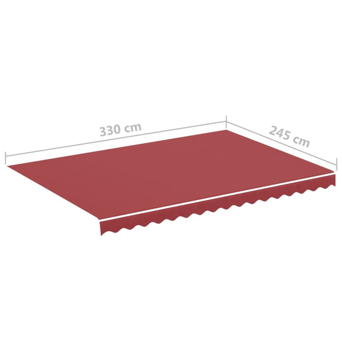 Replacement Fabric for Awning Burgundy Red 3.5x2.5 m