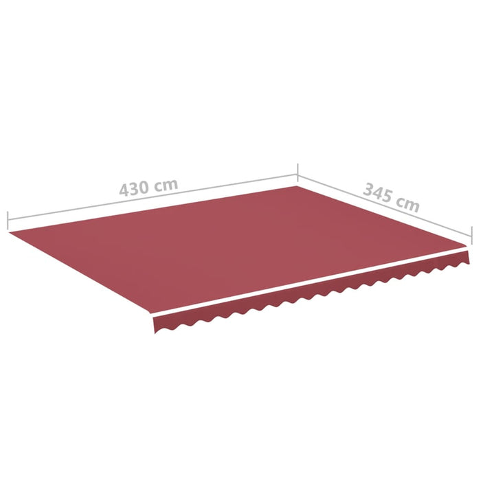 Replacement Fabric for Awning Burgundy Red 4.5x3.5 m