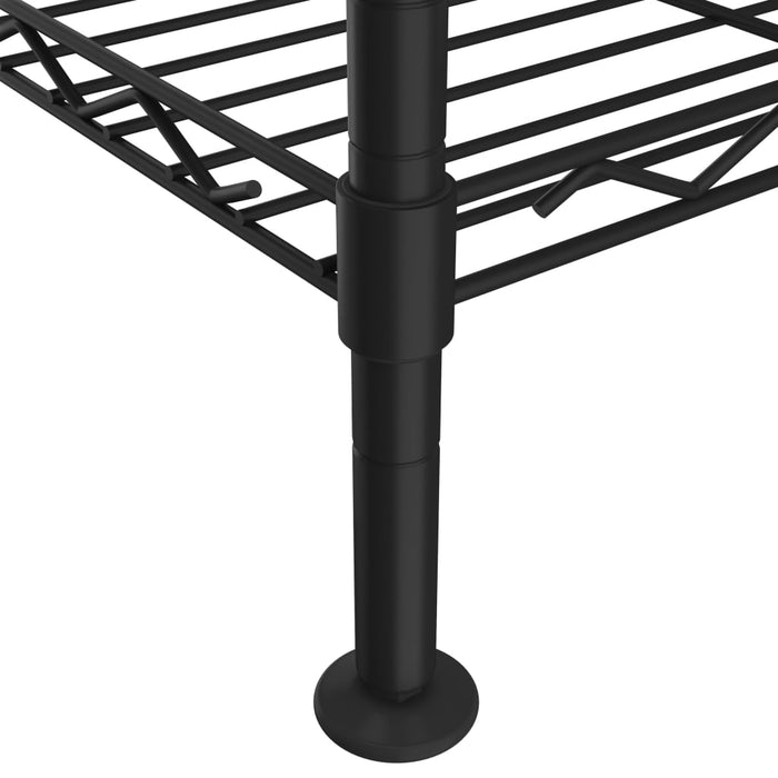 3-Tier Storage Rack 60x35x76 cm Black 150 kg