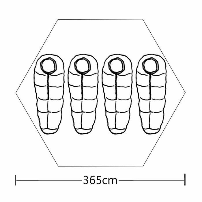 4-местна палатка сива