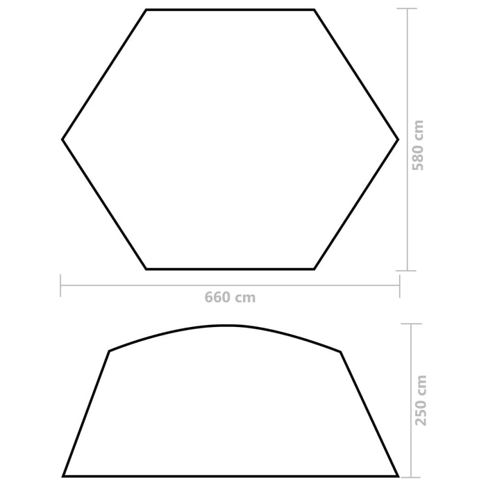 Pool Tent Fabric 660x580x250 cm Green