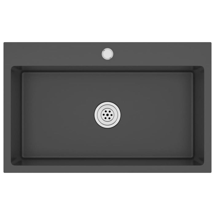 Handmade Kitchen Sink Black Stainless Steel