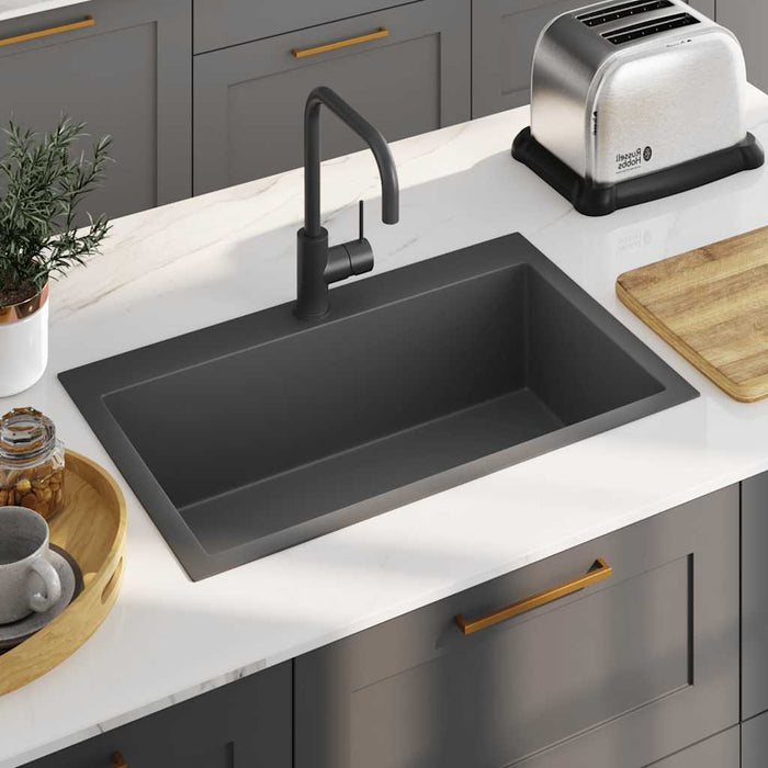 Handmade Kitchen Sink Black Stainless Steel