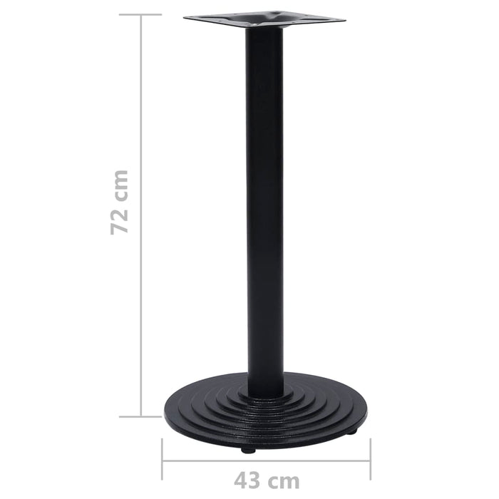 Bistro Table Leg Black Ø43x72 cm Cast Iron