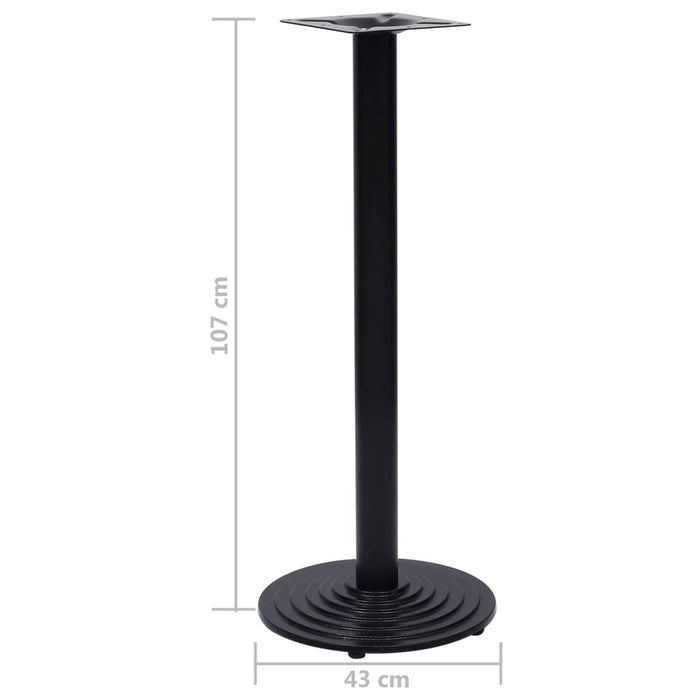 Bistro Table Leg Black Ø43x107 cm Cast Iron