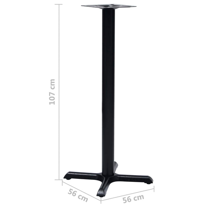 Bistro Table Leg Black 56x56x107 cm Cast Iron