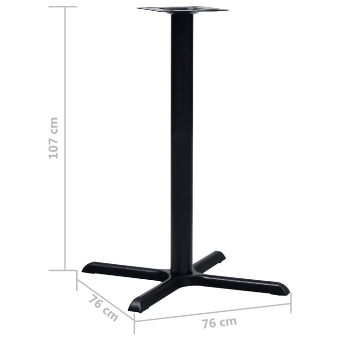 Bistro Table Leg Black 76x76x107 cm Cast Iron