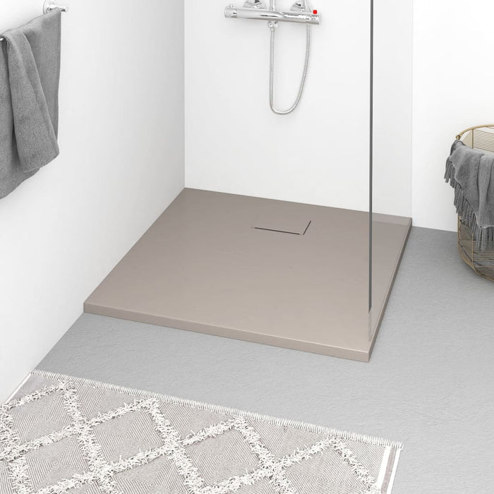 Shower Base Tray SMC Brown 90x80 cm