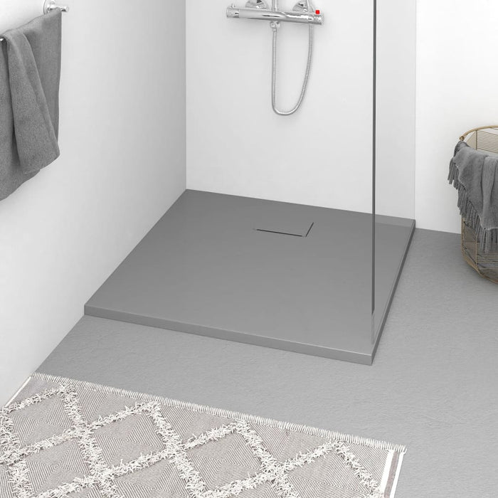 Shower Base Tray SMC Grey 90x80 cm