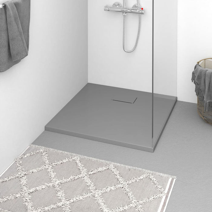 Shower Base Tray SMC Grey 90x90 cm