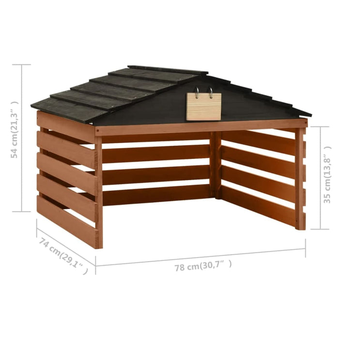 Роботизированная газонокосилка Garage Black and Brown 78x74x54 см Firwood