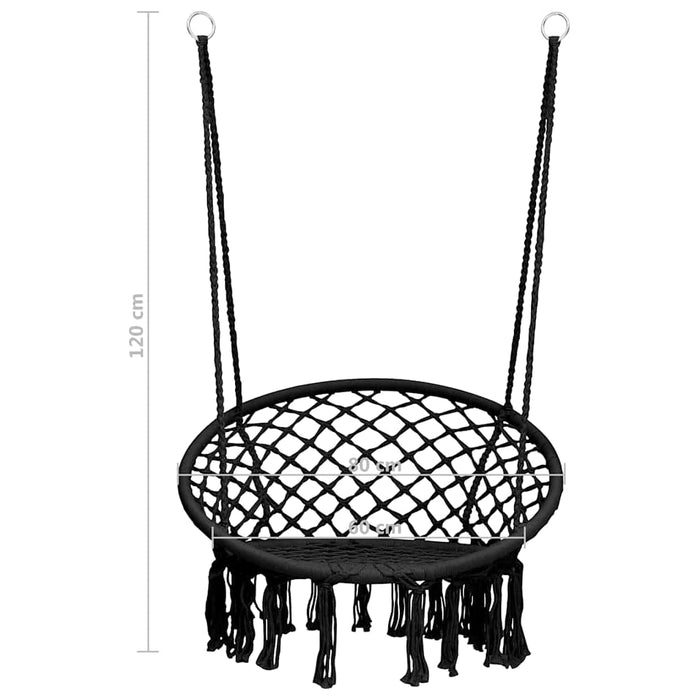 Hammock Swing Chair 80 cm Anthracite