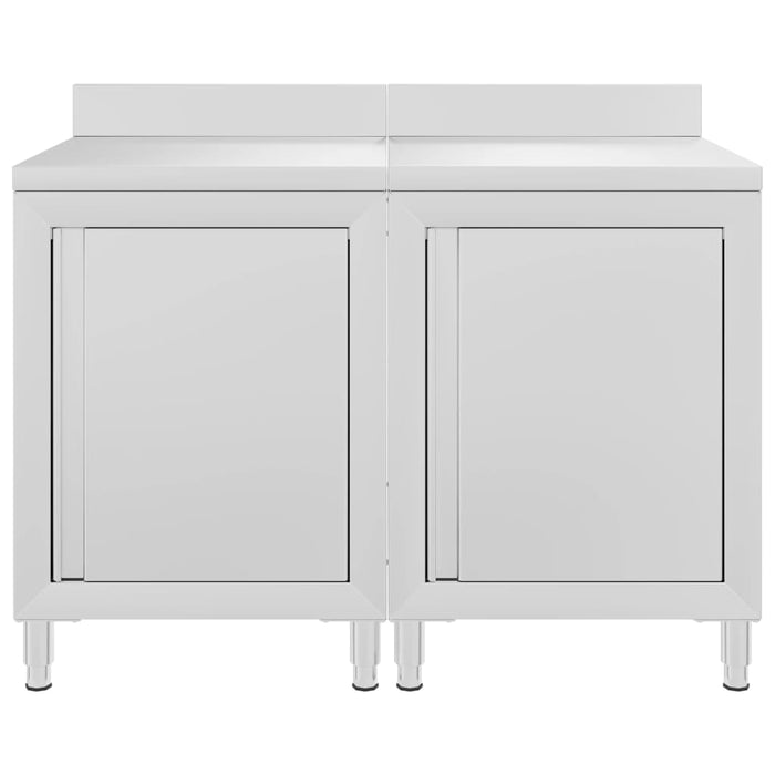 Commercial Work Table Cabinet 120x60x96 cm Stainless Steel