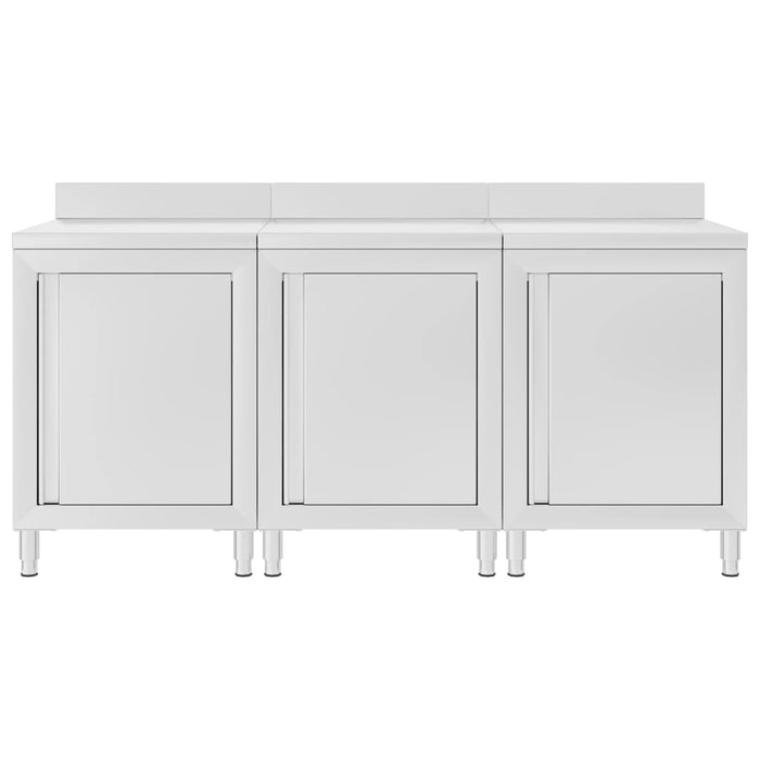 Commercial Work Table Cabinet 180x60x96 cm Stainless Steel