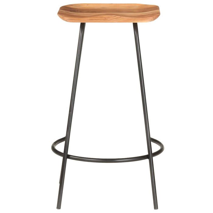 Bar Stools 2 pcs Solid Acacia Wood