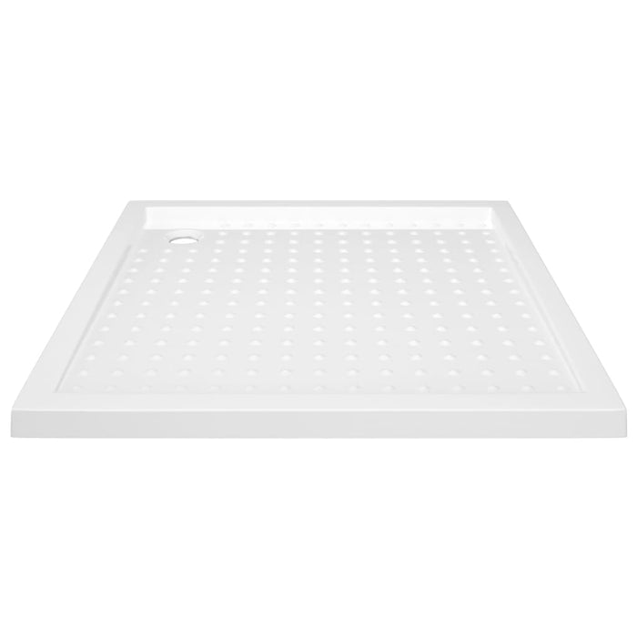 Shower Base Tray with Dots White 90x90x4 cm ABS