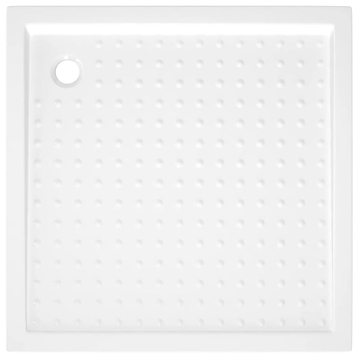 Shower Base Tray with Dots White 90x90x4 cm ABS