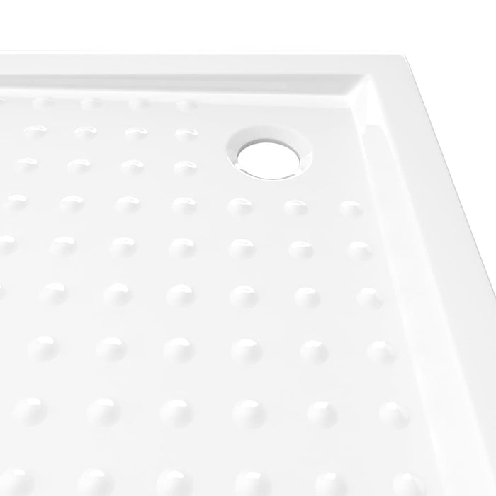 Shower Base Tray with Dots White 90x90x4 cm ABS