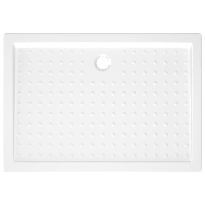 Shower Base Tray with Dots White 70x100x4 cm ABS