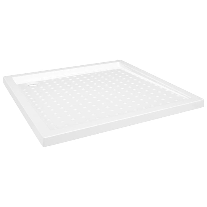 Shower Base Tray with Dots White 80x80x4 cm ABS