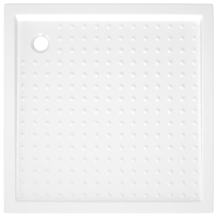 Shower Base Tray with Dots White 80x80x4 cm ABS