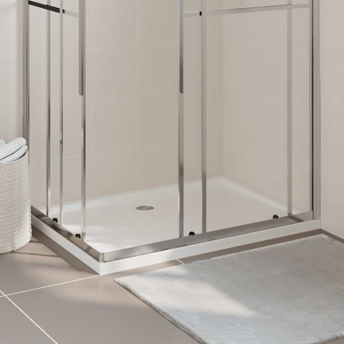 Rectangular ABS Shower Base Tray White 80x110 cm