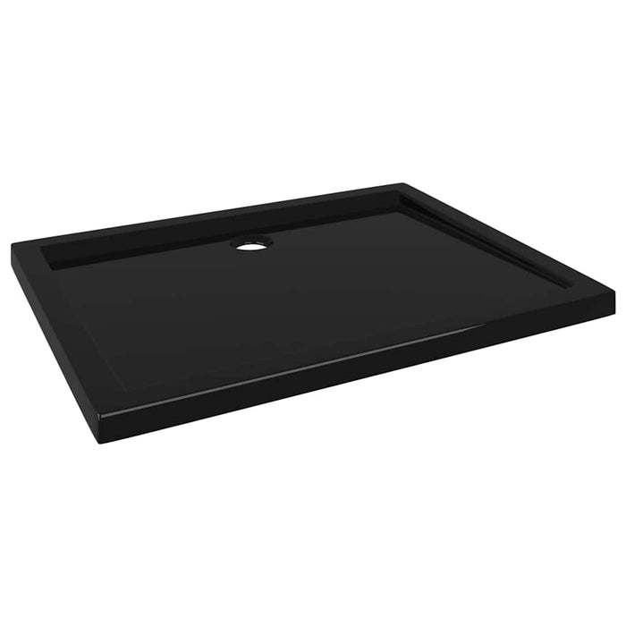 Rectangular ABS Shower Base Tray Black 70x90 cm