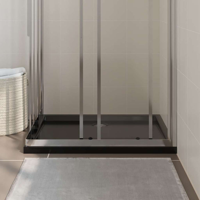 Rectangular ABS Shower Base Tray Black 70x90 cm