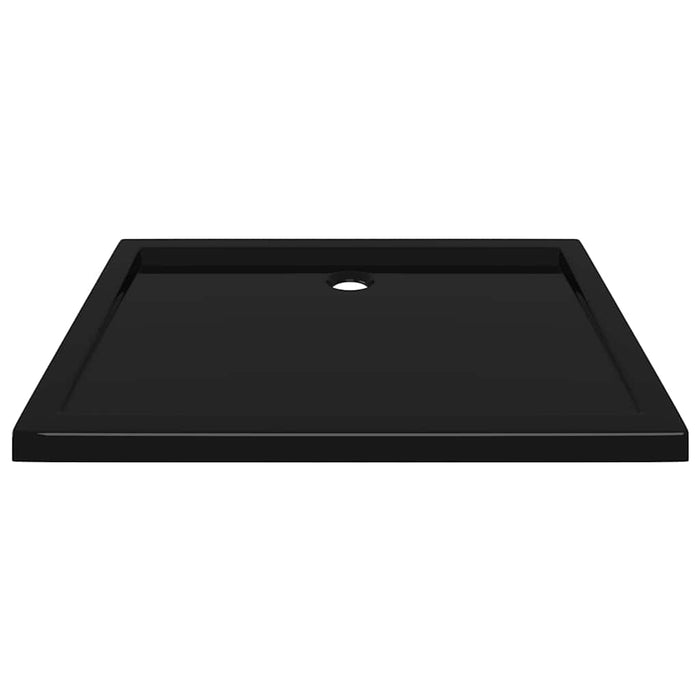 Rectangular ABS Shower Base Tray Black 80x100 cm