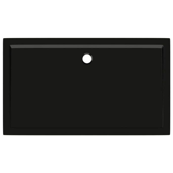 Rectangular ABS Shower Base Tray Black 70x120 cm