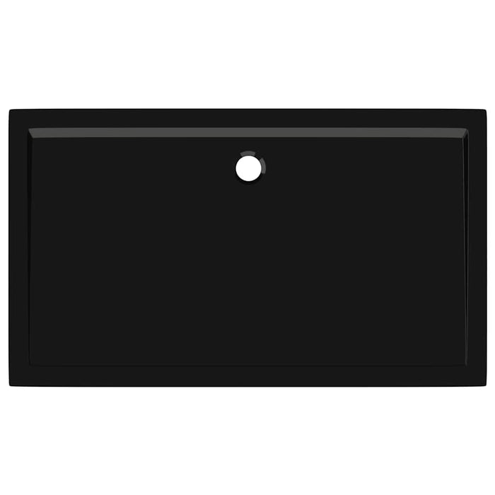 Rectangular ABS Shower Base Tray Black 70x120 cm