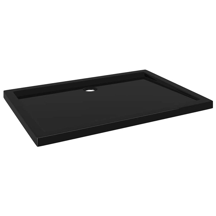 Rectangular ABS Shower Base Tray Black 70x100 cm