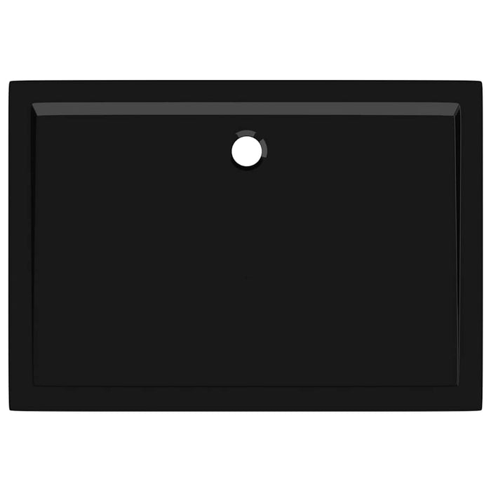 Rectangular ABS Shower Base Tray Black 70x100 cm