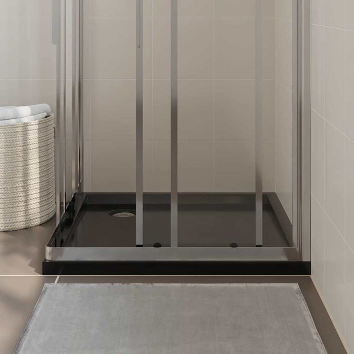 Square ABS Shower Base Tray Black 80x80 cm