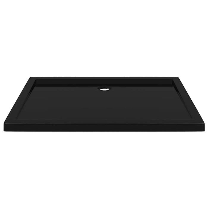 Rectangular ABS Shower Base Tray Black 80x110 cm