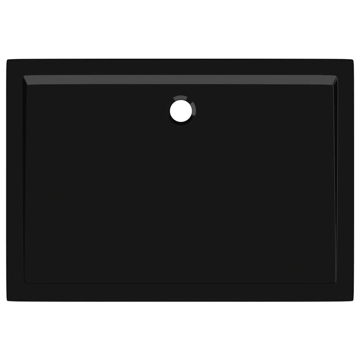 Rectangular ABS Shower Base Tray Black 80x110 cm