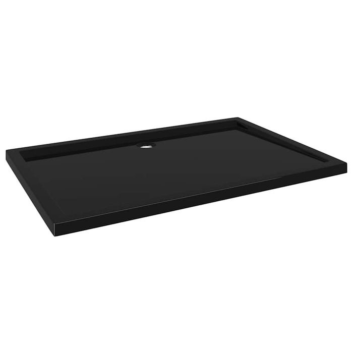 Rectangular ABS Shower Base Tray Black 80x120 cm